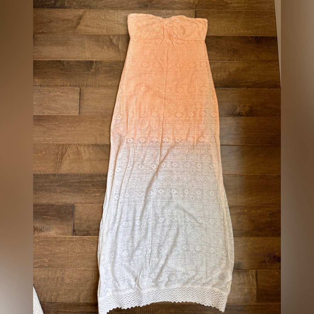 Roxy strapless maxi dress, size small